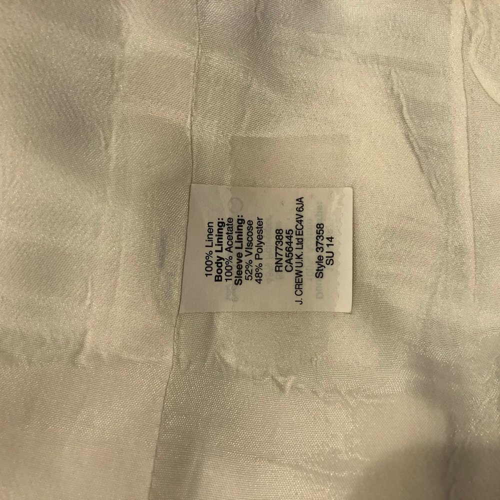 JCrew Factory | White Linen Blazer - Picture 4 of 5